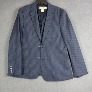 Michael Kors Men's Navy Striped 2 Button Cotton Sports Blazer SZ: XL NWOT